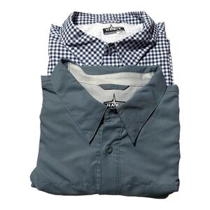 Habit Mens 2XL Long Sleeve Button Up Vented Fishing Shirt 2 Pack